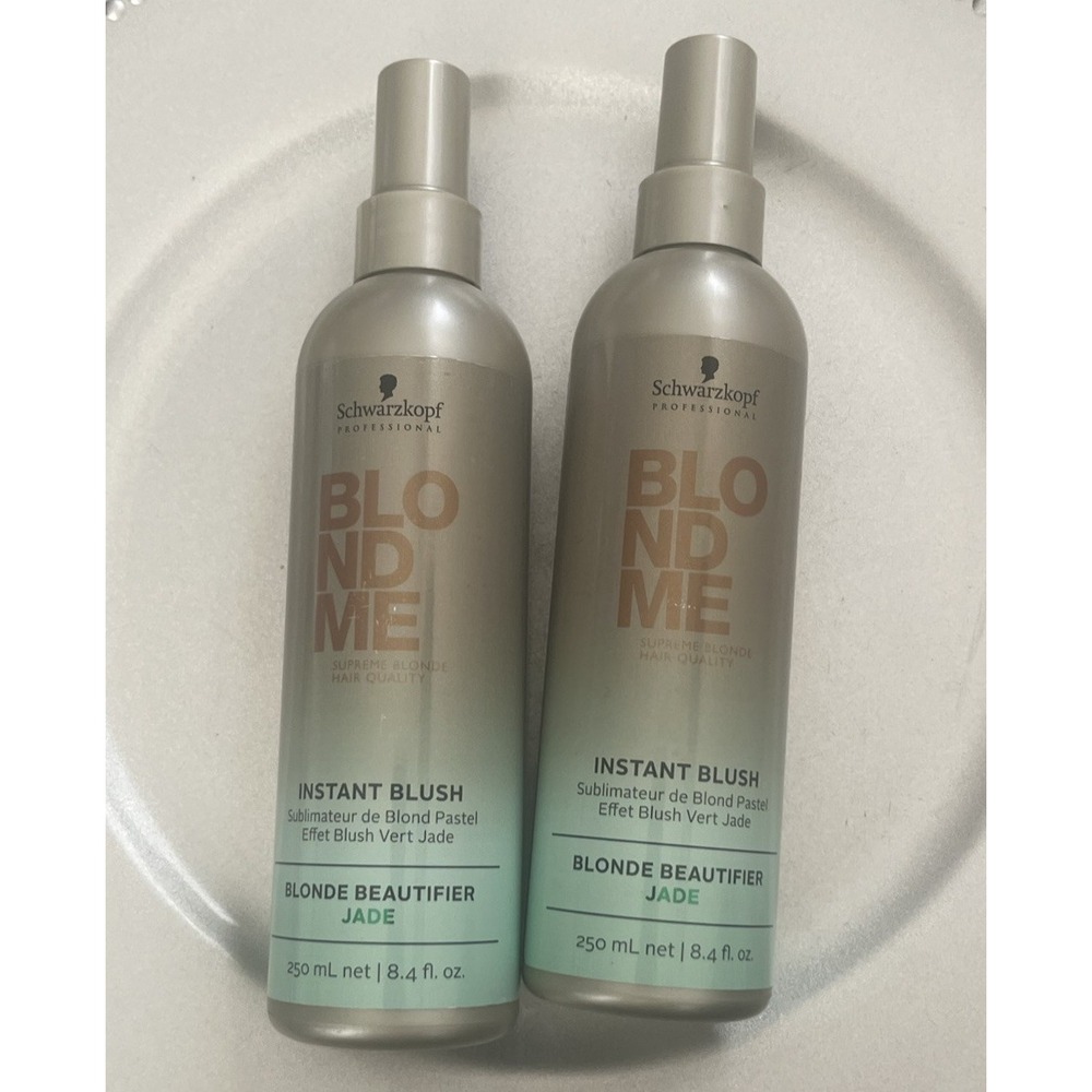 Schwarzkopf BlondMe Instant Blush Blonde Beautifier Jade 8.4 Fl Oz-Set Of 2 -New
